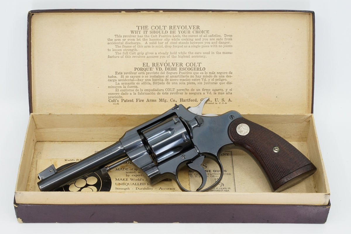 Colt Officers Model Target 4 1/2&quot; 38 Special SN:578215 MFG:1932