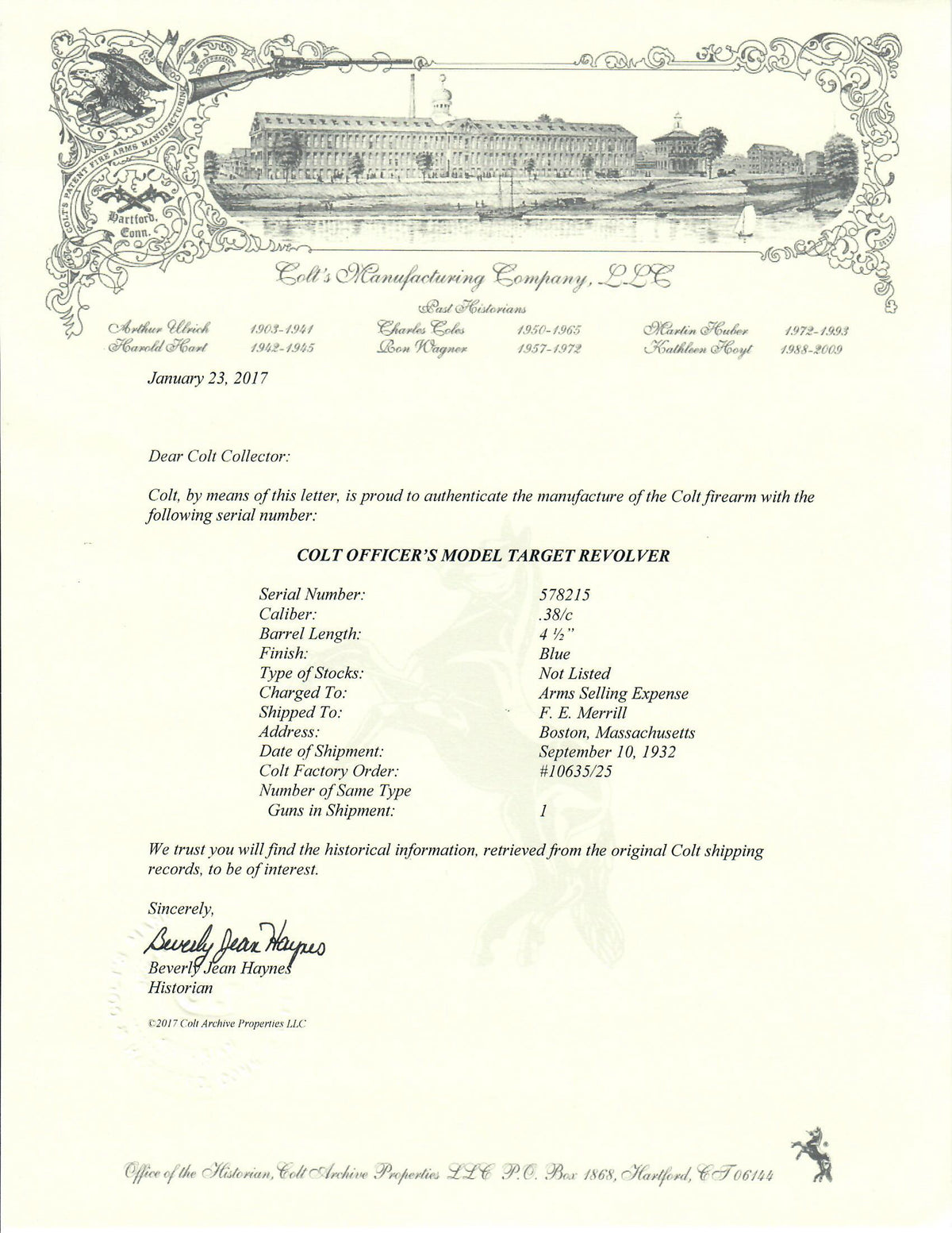 Colt Officers Model Target 4 1/2&quot; 38 Special SN:578215 MFG:1932