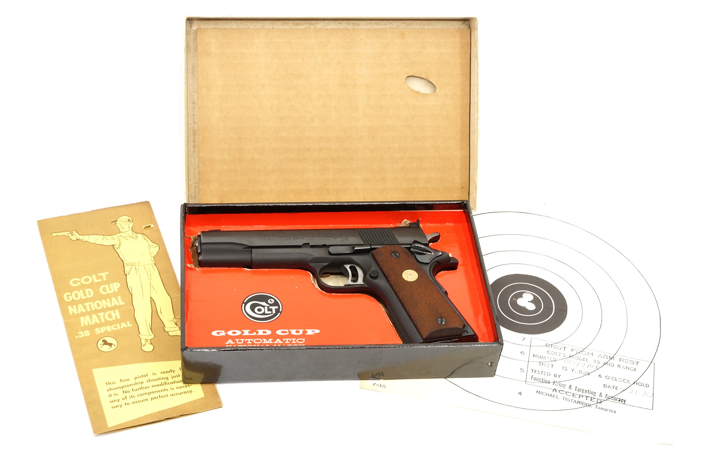 COLT GOLD CUP NATIONAL MATCH .38 SPECIAL MID-RANGE SN:6047-MR MFG:1970 -  Old Colt