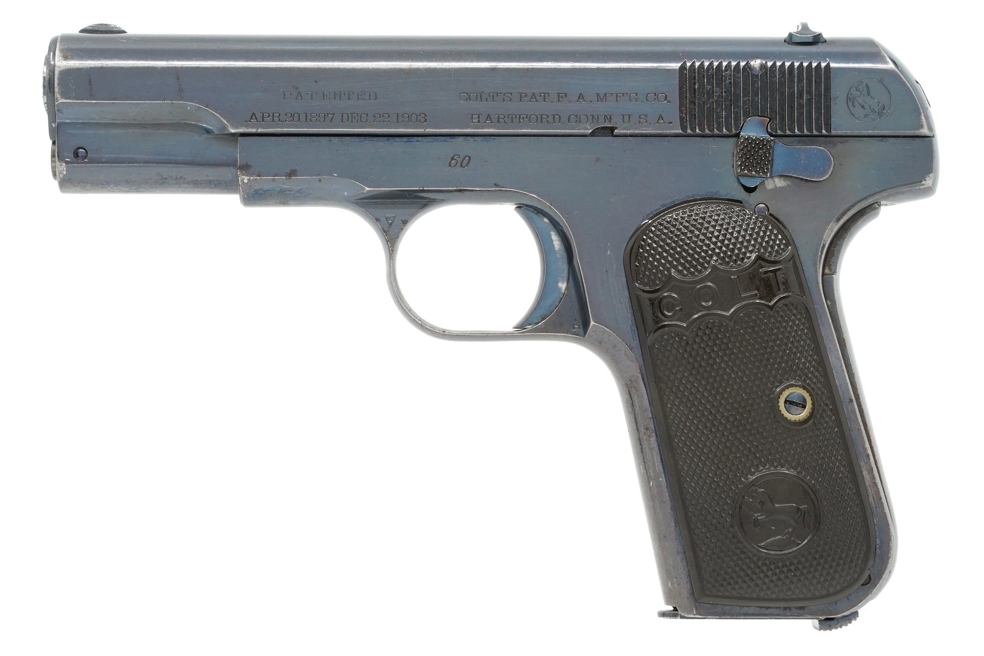 Colt 1908 Pocket Hammerless 380ACP SN:60 MFG:1908