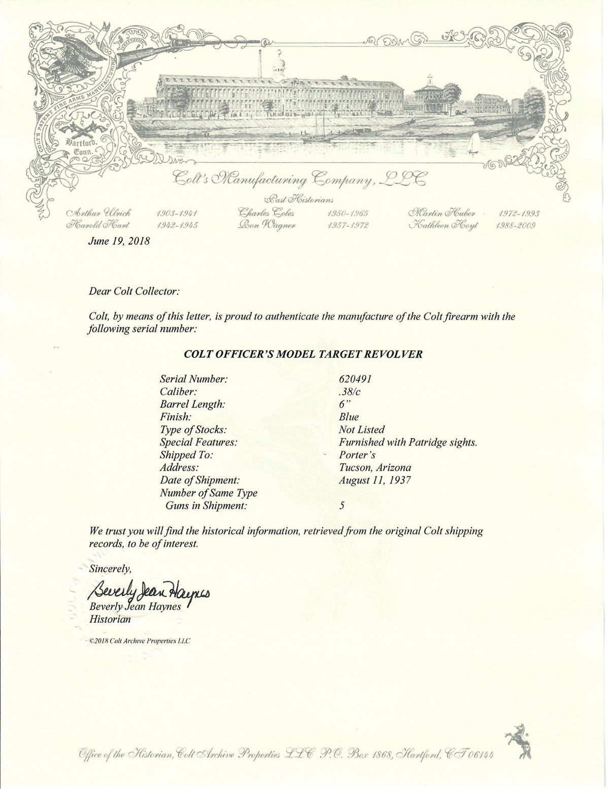 Colt Officers Model Target 6&quot; 38 Special SN:620491 MFG:1937