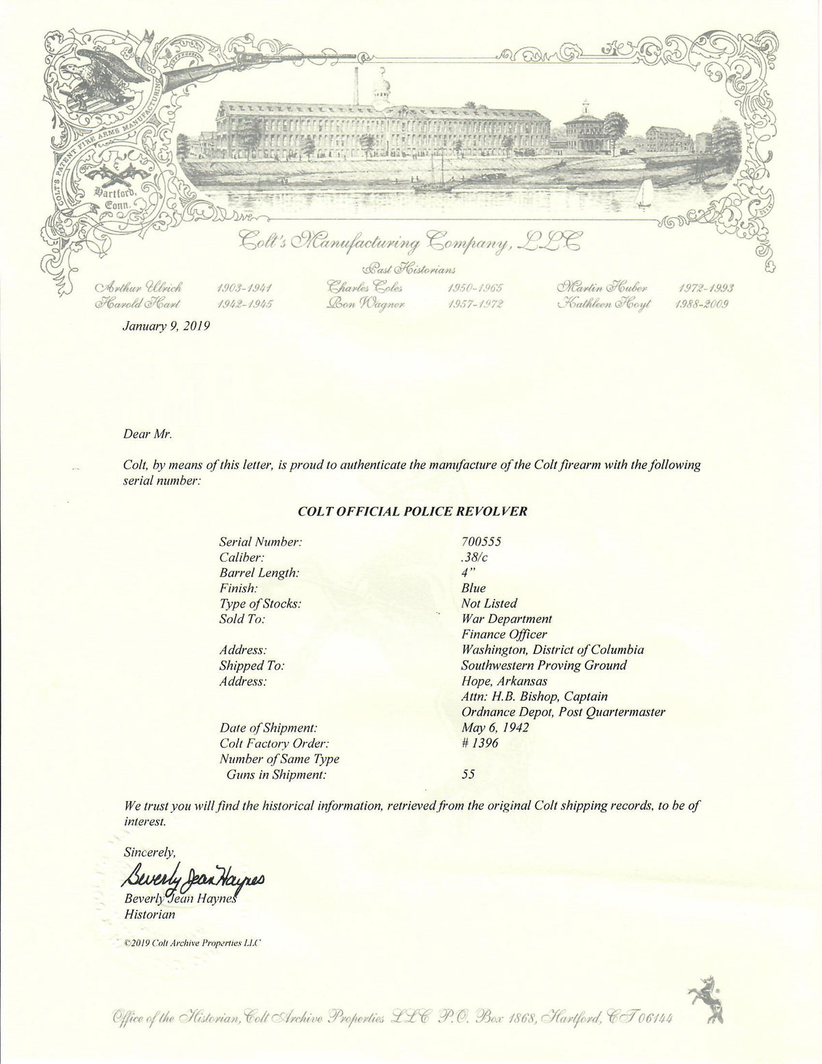 Colt Official Police 4&quot; 38 SN:700500 MFG:1942 - War Department
