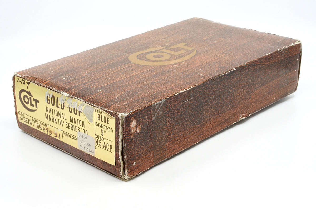 Colt Gold Cup National Match Series 70 45ACP SN:70N49531 MFG:1977