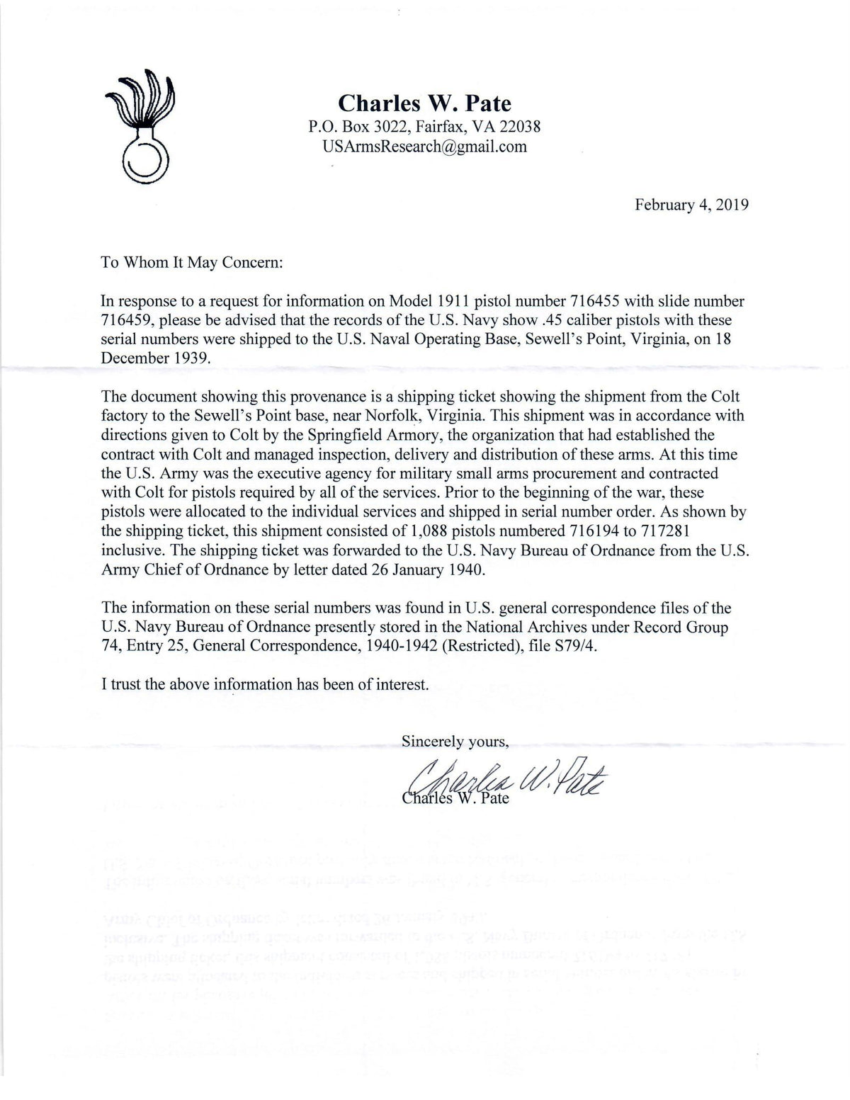 Colt M1911A1 45ACP SN:716455 MFG:1939