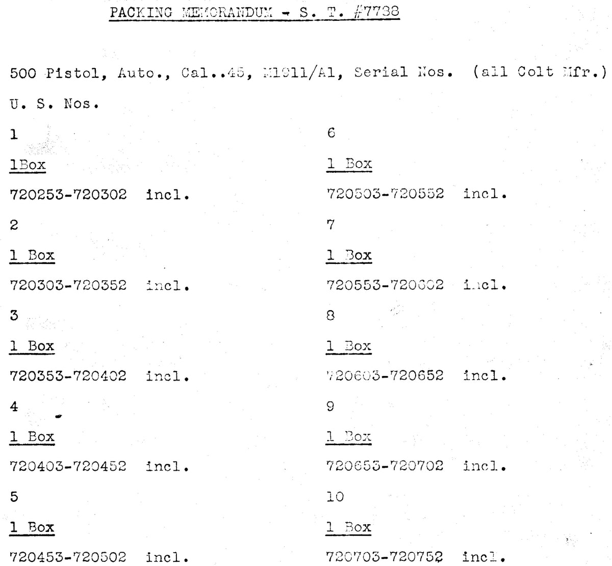 Colt M1911A1 45ACP SN:720261 MFG:1940 - Navy