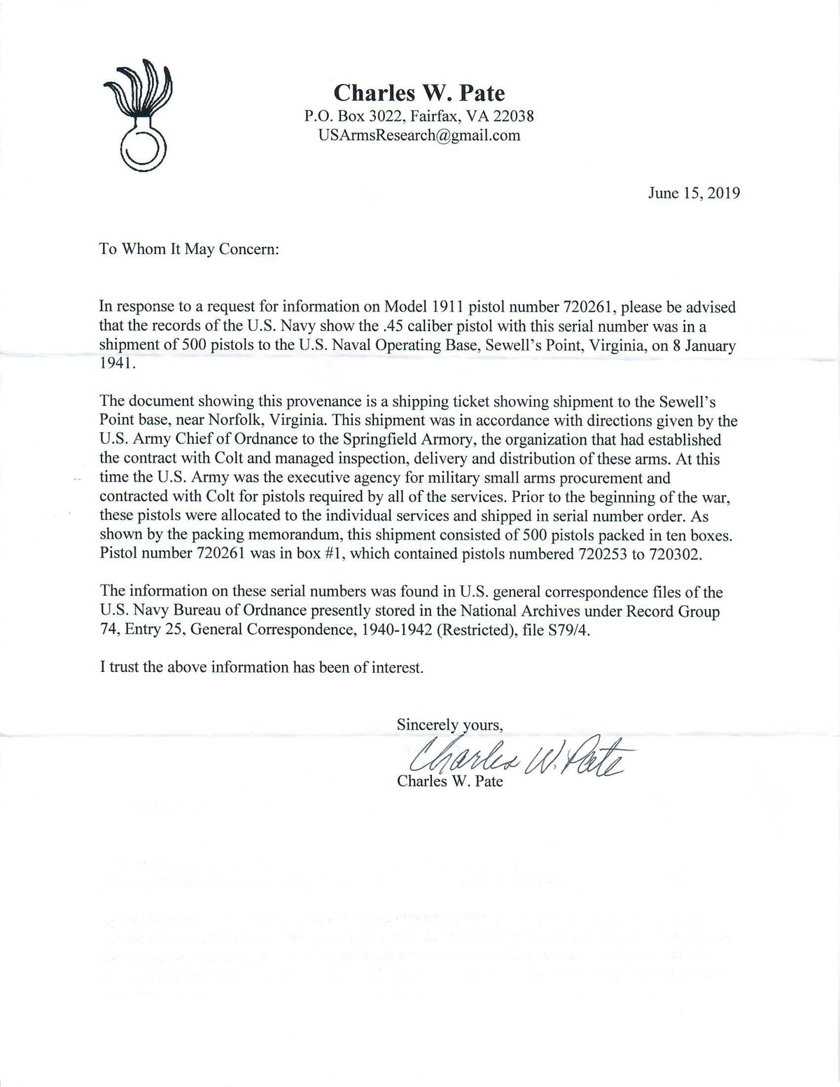 Colt M1911A1 45ACP SN:720261 MFG:1940 - Navy