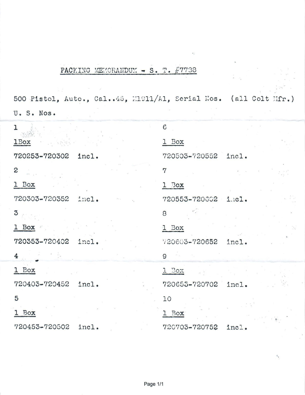 Colt M1911A1 45ACP SN:720686 MFG: 1940 - NAVY