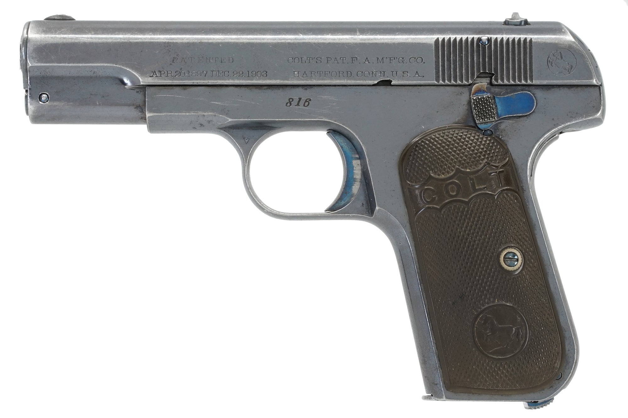 Colt 1908 Pocket Hammerless 380ACP SN:816 MFG:1908