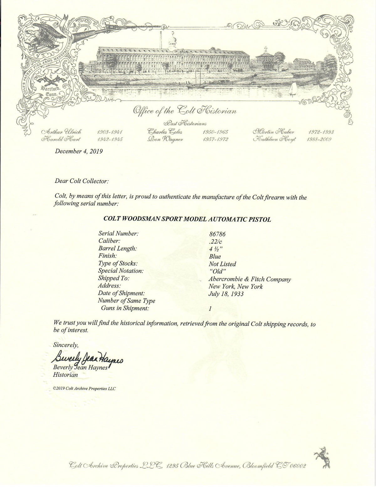Colt Woodsman Sport 4-1/2&quot; 22LR SN:86786 MFG:1933 - Half Moon Front Sight