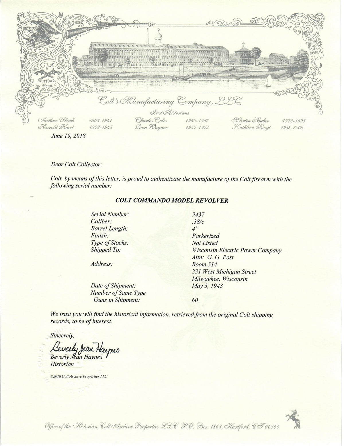 Colt Commando 38 Special 4&quot; SN:9437 MFG:1943