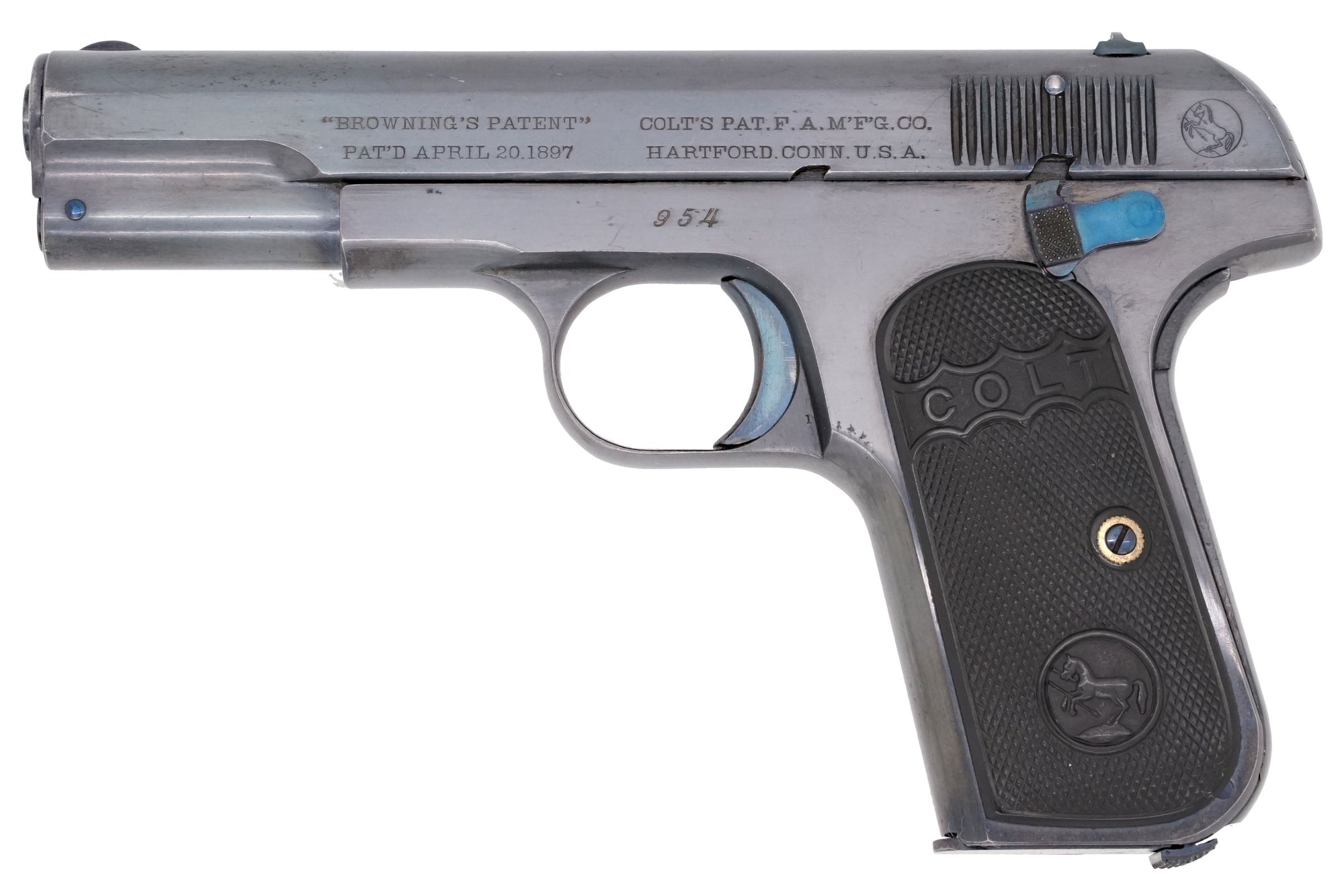 Colt 1903 Pocket Hammerless 32ACP SN:954 MFG:1903