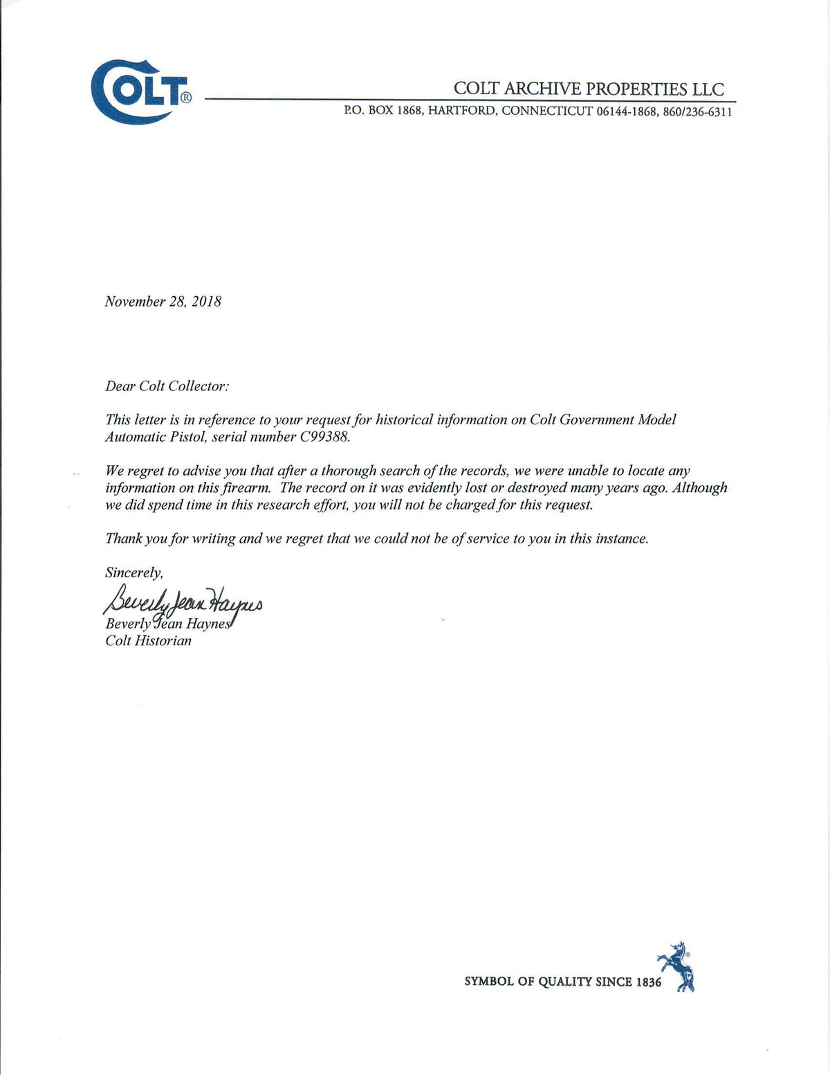 Colt Government Model 45ACP SN:C99388 MFG:1918 LUNCHBOX