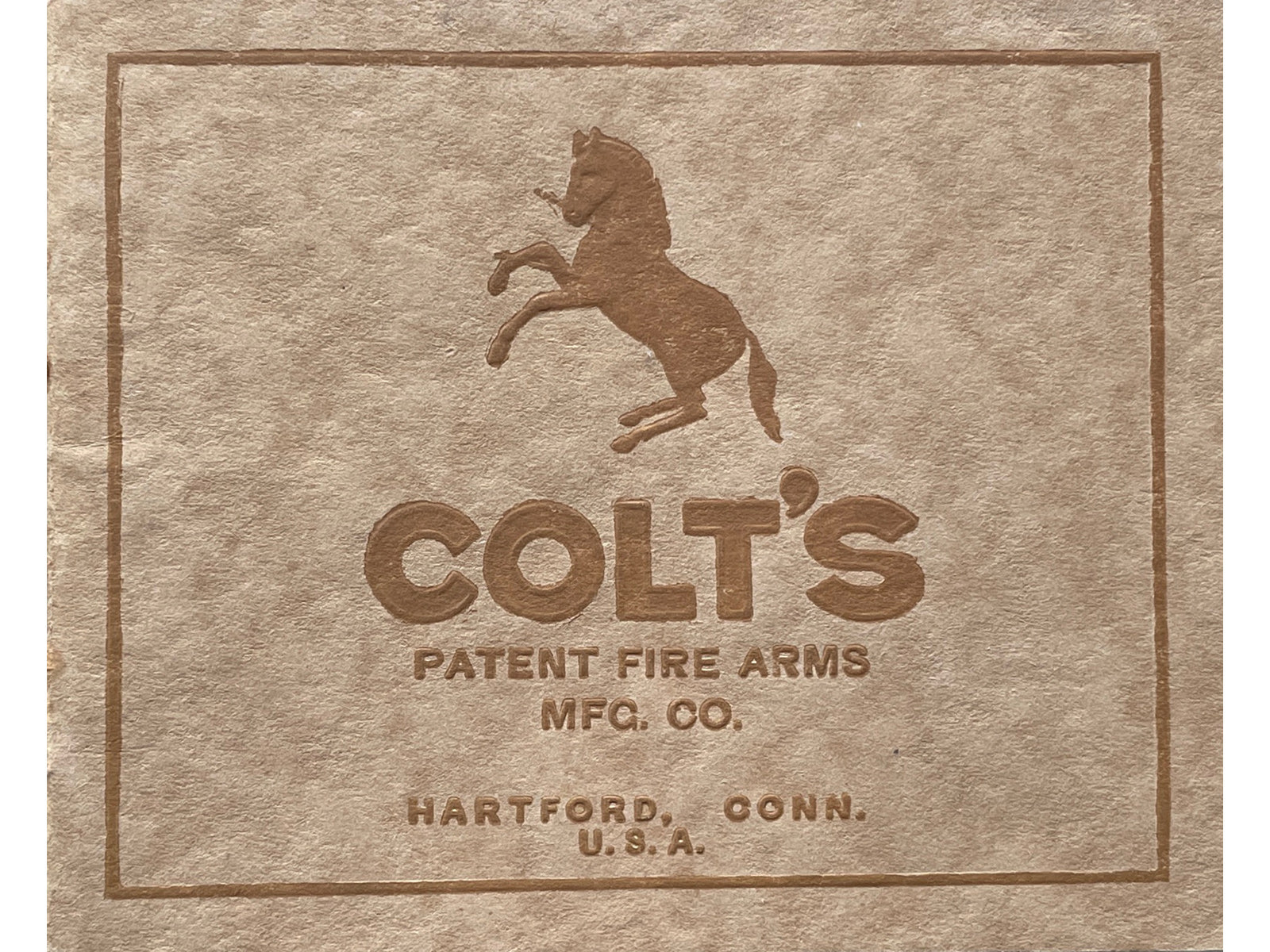 Colt Catalog 1922 Old Colt