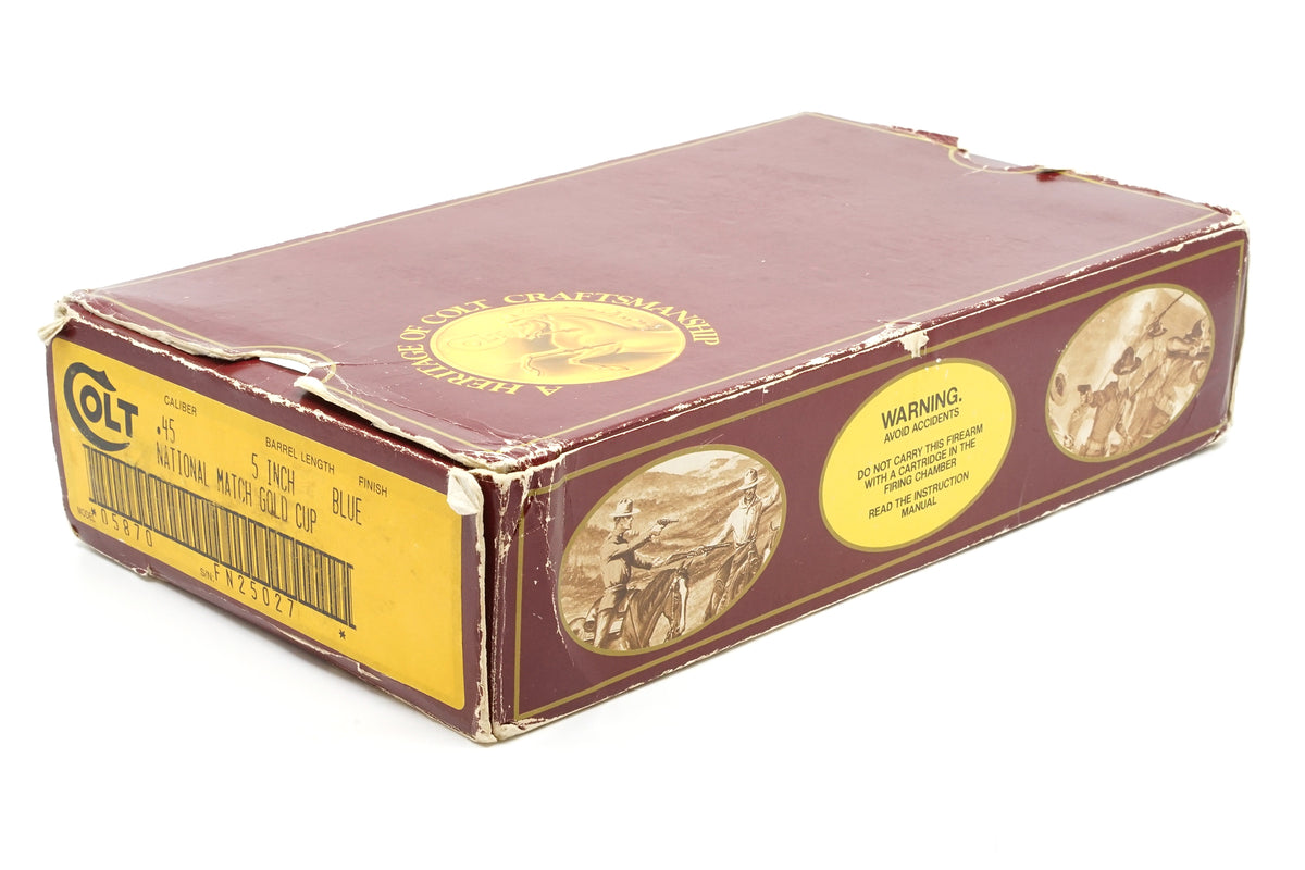 Colt Gold Cup National Match Series 80 45ACP SN:FN25027 MFG:1987
