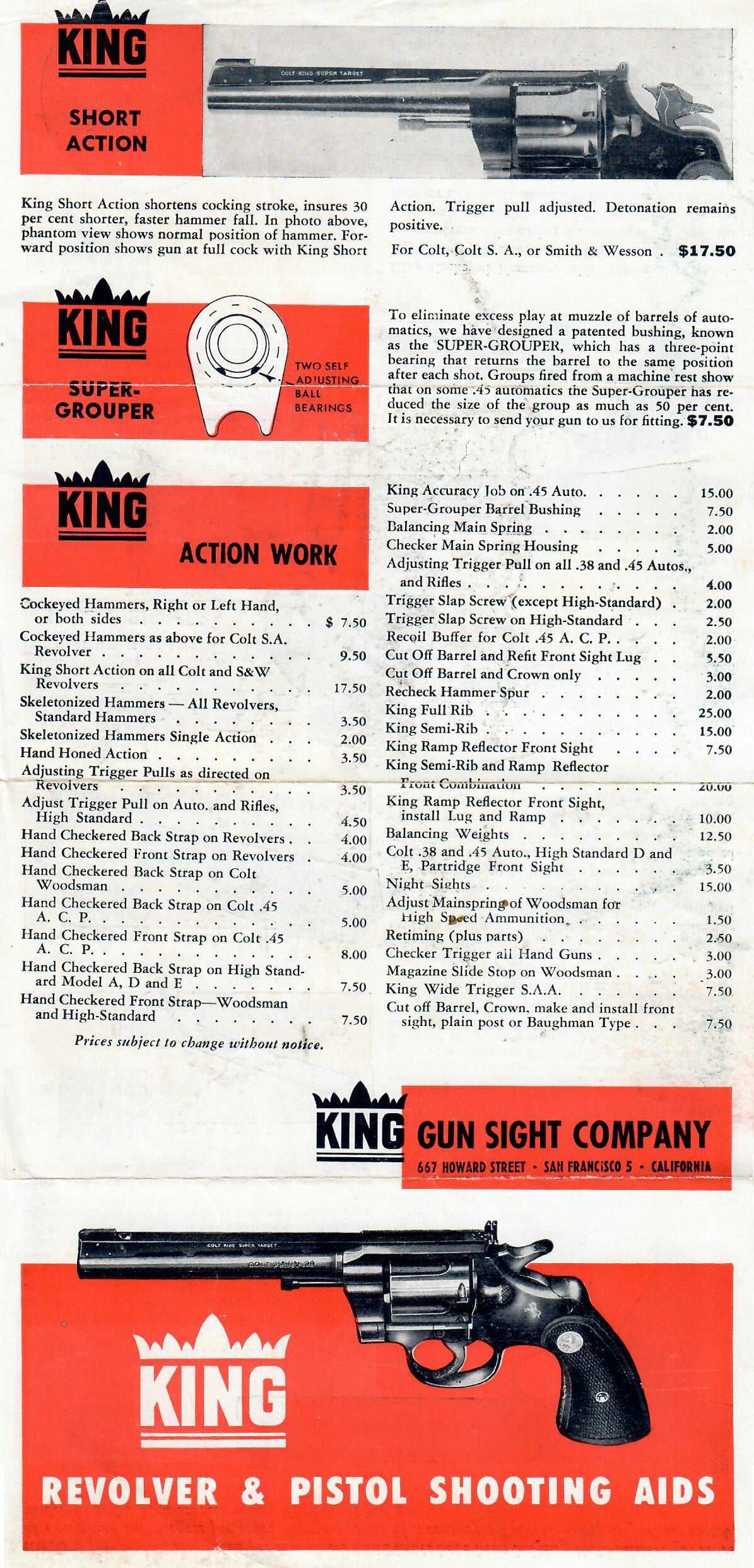 Colt Service Model Ace 22LR SN:SM738 MFG:1938 - KING