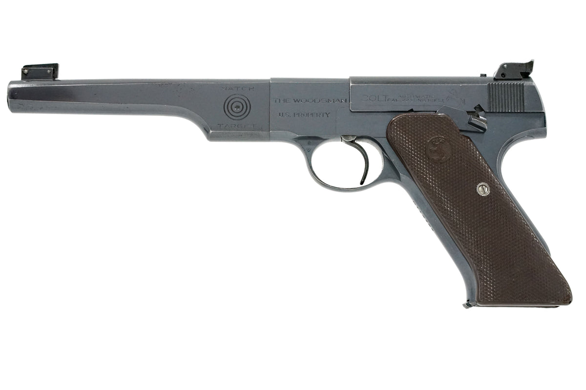 Colt Woodsman Match Target 6-5/8&quot; 22LR SN:MT14729 MFG:1943 NAVY
