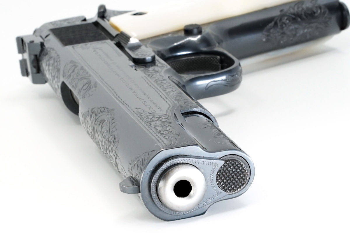 Colt Service Model Ace 22LR SN:SM718 MFG:1938 Factory Engraved