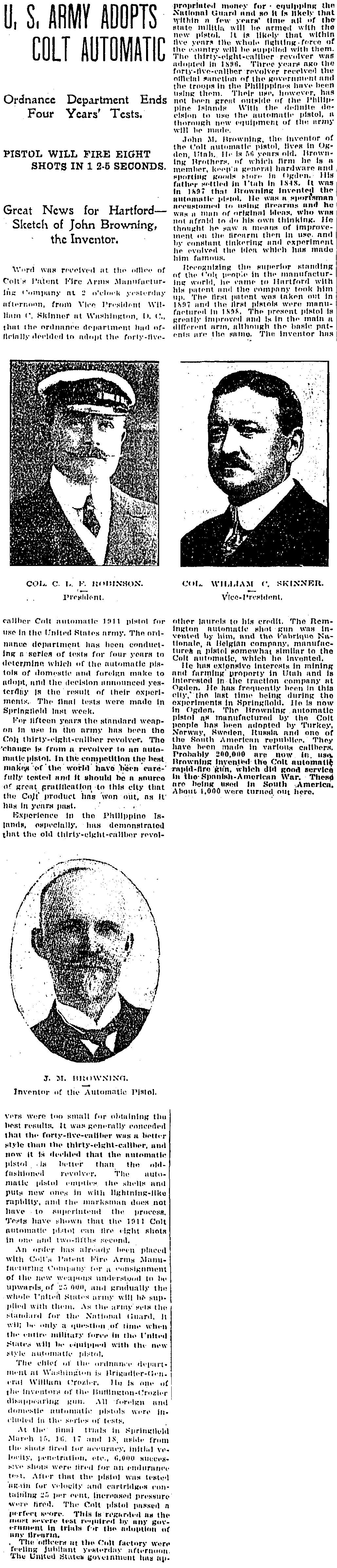 Colt Officers Model 6&quot; 38 Special SN:407556 MFG:1915 - SKINNER