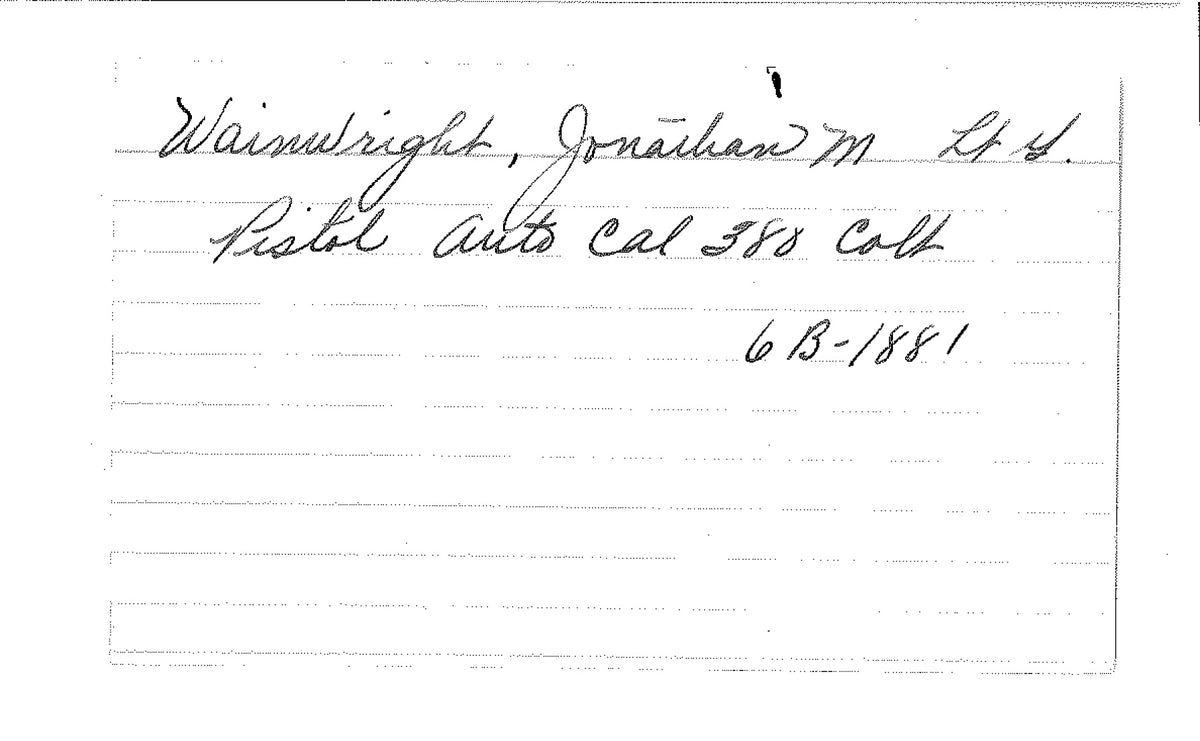 Colt 1908 Pocket Hammerless 380ACP SN:136848 MFG:1944 -General Wainwright